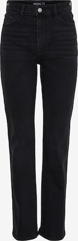 PIECES Regular Jeans in Black: front
