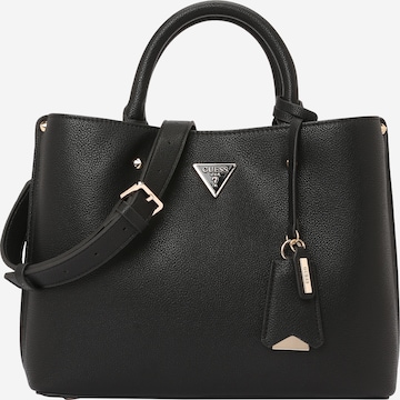 GUESS Handbag 'MERIDIAN II GIRLFRIEND SATCHEL' in Black: front