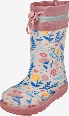 PLAYSHOES Rubber Boots in Beige: front