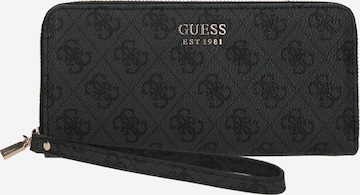 GUESS Wallet 'BRENTON SLG LRG ZIP AROUND' in Grey: front