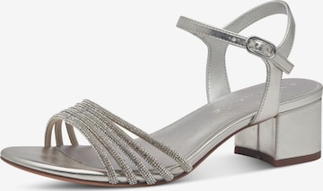 Tamaris Strap Sandals in Silver: front