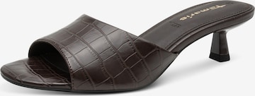 Tamaris Mules in Brown: front