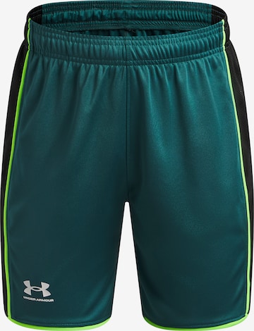 UNDER ARMOUR Regular Workout Pants in Green: front