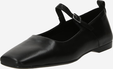 VAGABOND SHOEMAKERS Ballet Flats with Strap 'Delia' in Black: front